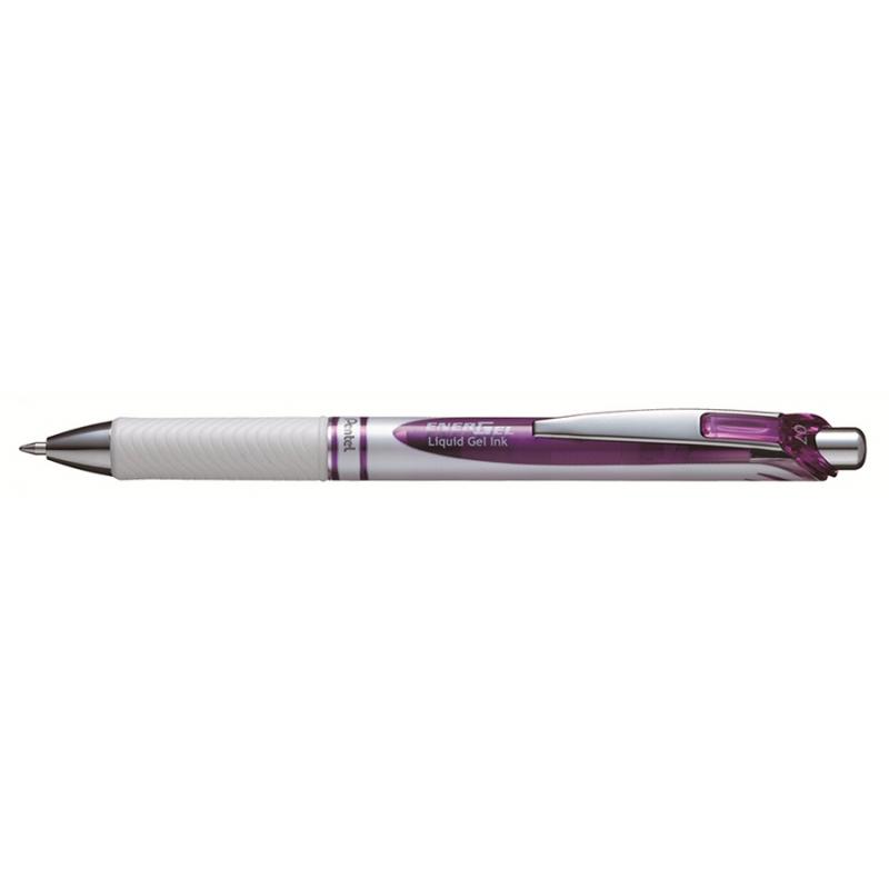 Roller EnerGel Pearl White Pentel 0.7 mm violet