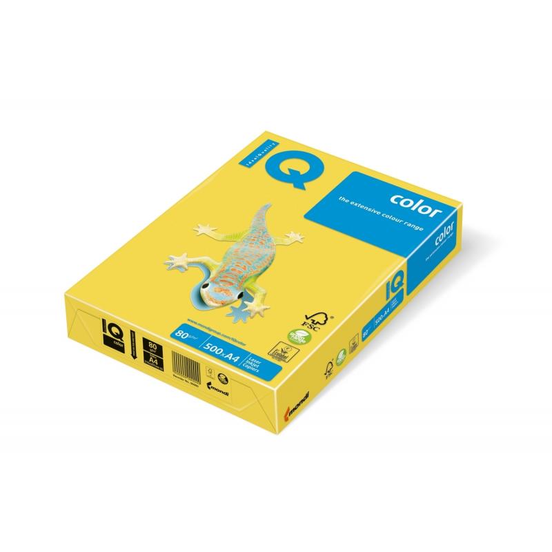 Carton IQ Color Intens A4 160g/mp, 250 coli/top, canary yellow, Mondi