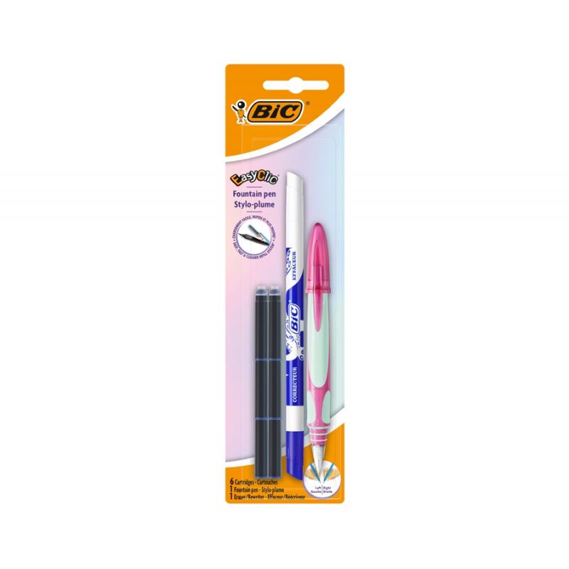 Stilou Easy Clic Standard + 6 Rezerve Cerneala + 1 Pic Bic