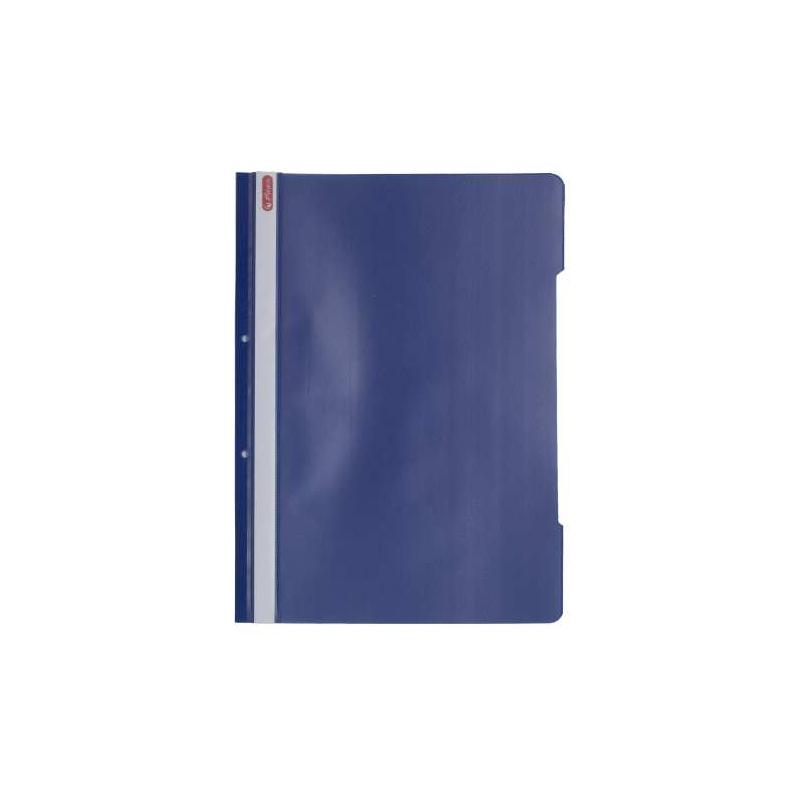 Dosar cu sina A4 PP, perforat, culoare bleumarin, Herlitz