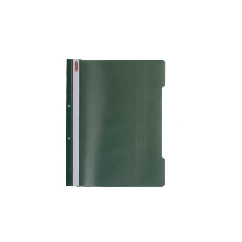 Dosar cu sina A4 PP, perforat, culoare verde inchis, Herlitz