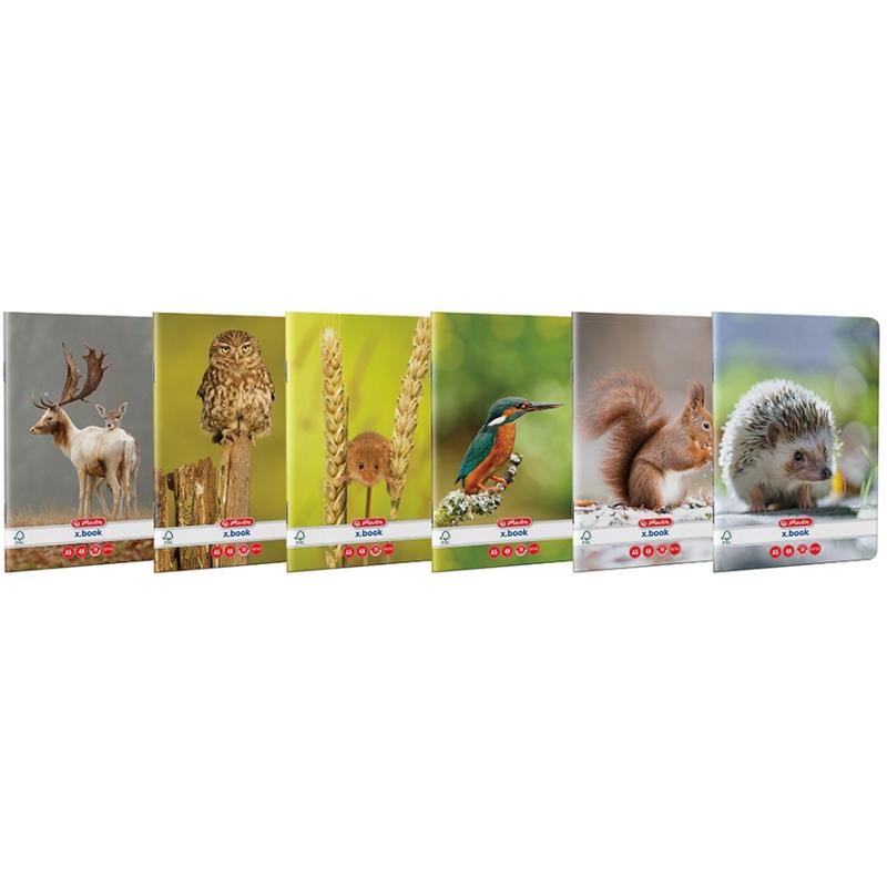 Caiet A5, 48 file, velin, Animals, diverse modele, Herlitz