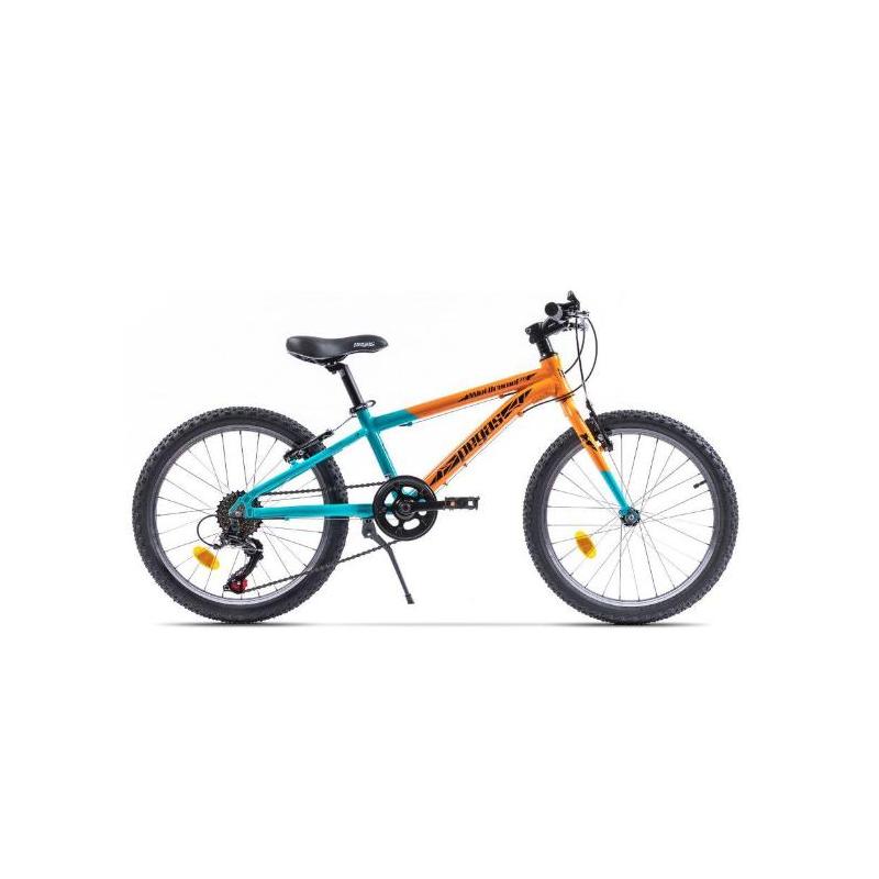 Bicicleta MTB Copii Pegas Mini Drumet, 20\'\', Portocaliu-Turcoaz