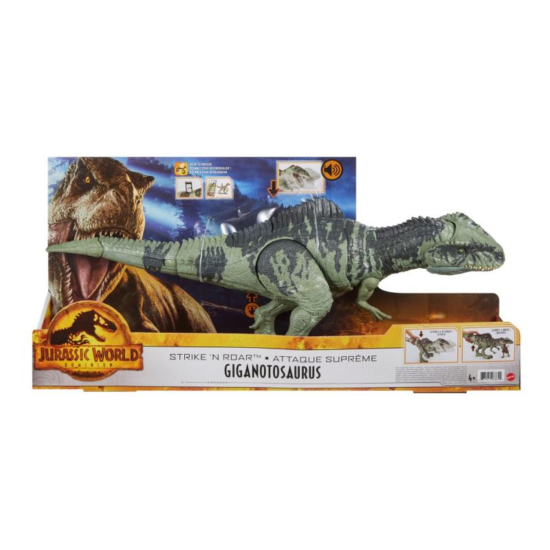 JURASSIC WORLD STRIKE N ROAR DINOZAUR GIGANOTOSAURUS