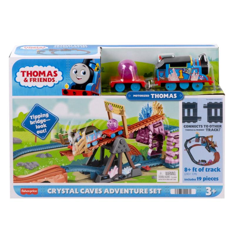 Thomas set de joaca crystal caves adventure cu locomotiva motorizata thomas