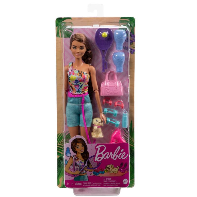 BARBIE SET DE JOACA CU ACCESORII PAPUSA BARBIE SPORTIVA