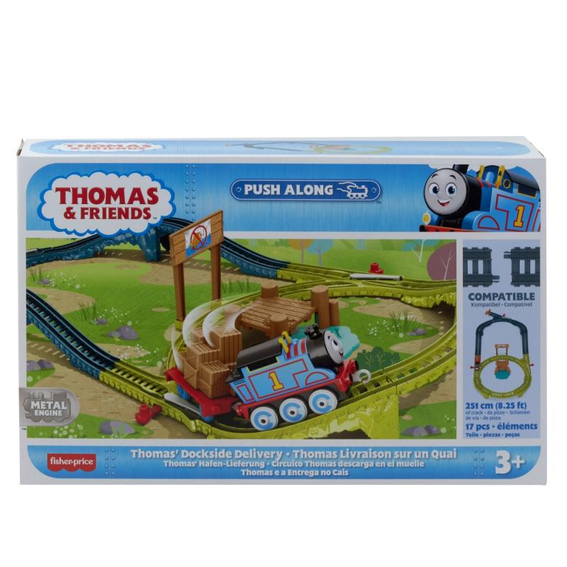 Thomas set de joaca cu locomotiva push along thomas si accesorii