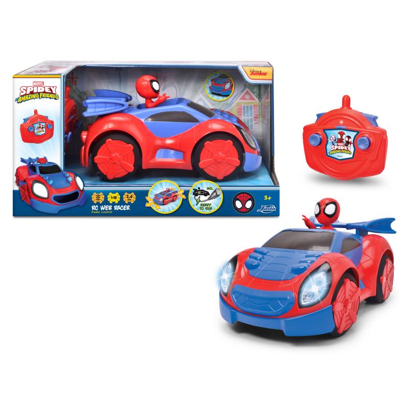 SPIDEY PRIETENII EXTRAORDINARI MASINUTA CU TELECOMANDA WEB RACER SCARA 1:18