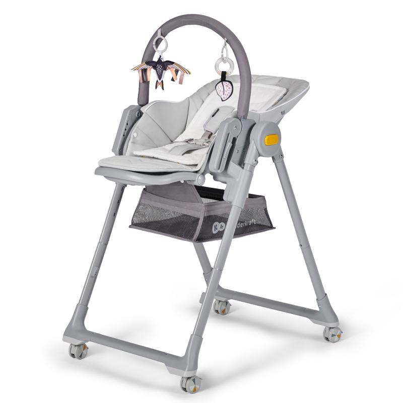 Scaun de masa kinderkraft lastree,  2 in 1, transformabil, grey