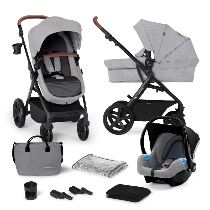 CARUCIOR 3 IN 1 KINDERKRAFT A-TOUR, LIGHT GREY