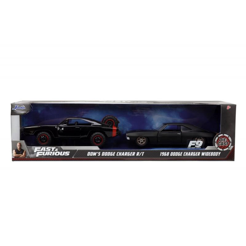 JADA FAST AND FURIOUS SET MASINUTE METALICE DODGE CHARGER RT SI DODGE CHARGER WIDEBODY SCARA 1:32