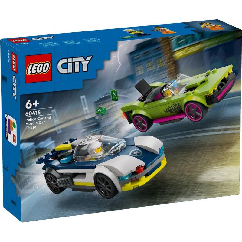 LEGO CITY URMARIRE CU MASINA DE POLITIE SI MASINA PUTERNICA 60415