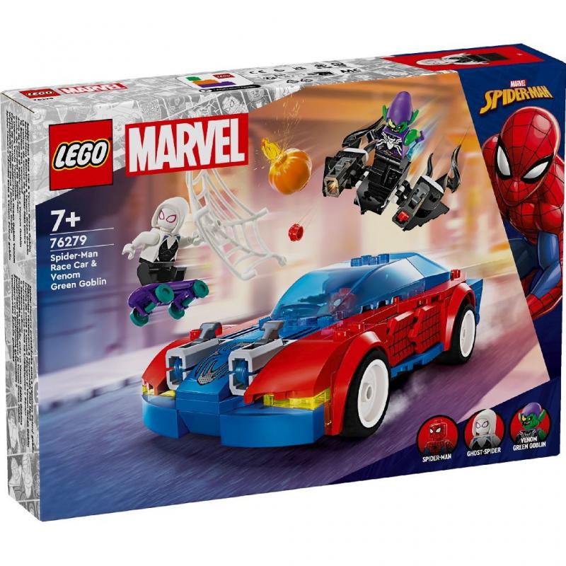 LEGO SUPER HEROES MASINA DE CURSE A OMULUI PAIANJEN SI VENOM GREEN GOBLIN 76279