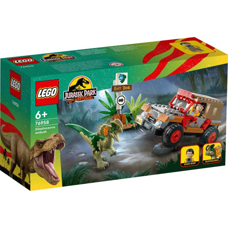 LEGO JURRASIC WORLD AMBUSCADA ASUPRA UNUI DILOPHOSAURUS​ 76958