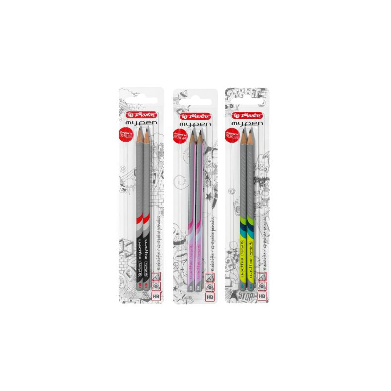 Creion My.pen Grafit Hb Diverse Combinatii De Culori Set2