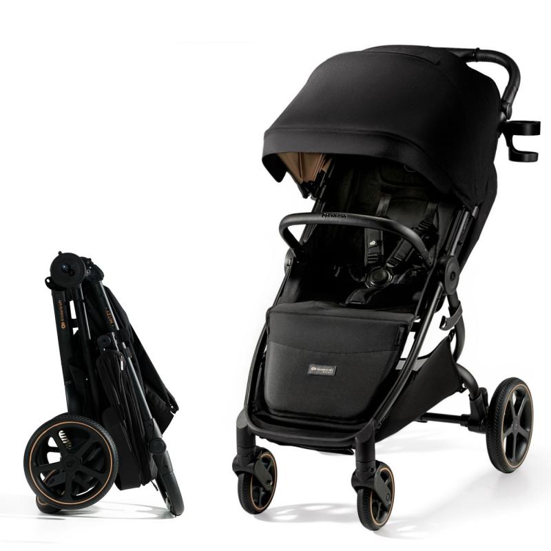 Carucior sport, ultra compact, kinderkraft mitzy, 0-22 kg, black ink