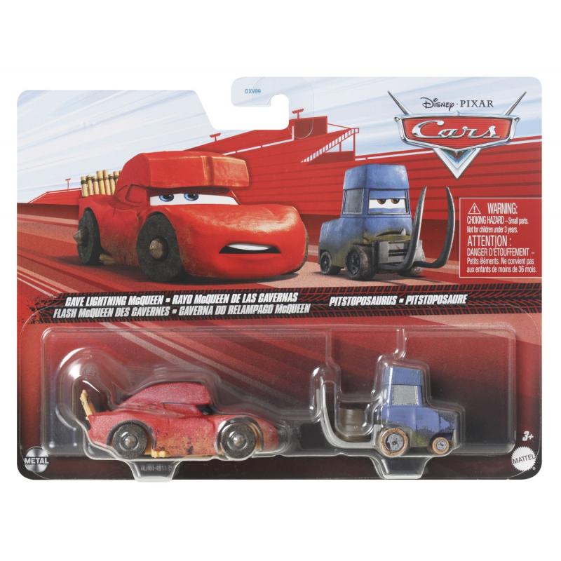 CARS3 SET 2 MASINUTE METALICE CAVE FULGER MCQUEEN SI PITSTOPOSAURUS