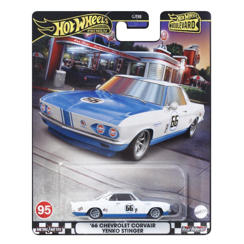 HOT WHEELS PREMIUM BOULEVARD MASINUTA METALICA CHEVROLET CORVAIR YENKO STINGER 66 SCARA 1:64