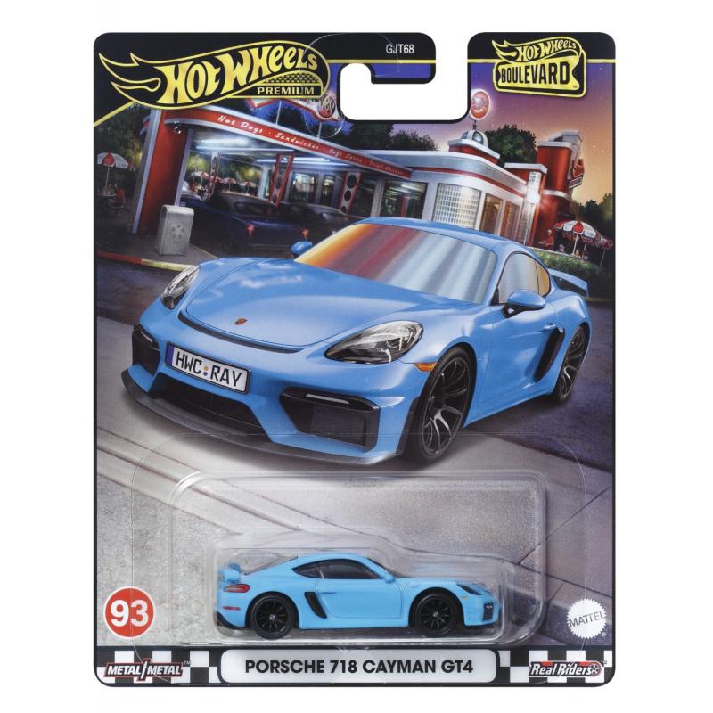 HOT WHEELS PREMIUM BOULEVARD MASINUTA METALICA PORSCHE 718 CAYMAN GT4 SCARA 1:64