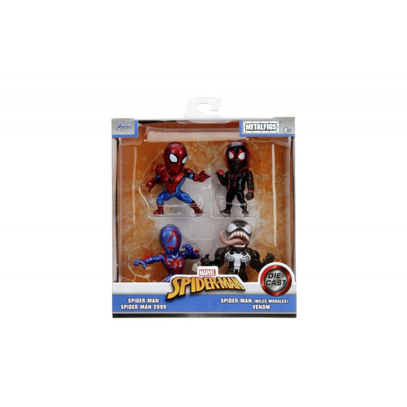 JADA MARVEL SPIDER MAN SET 4 FIGURINE METALICE 6.5CM