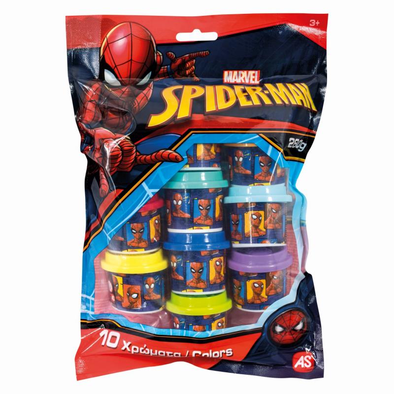 SET 10 BORCANASE DE PLASTILINA SPIDERMAN IN PUNGA DE PLASTIC