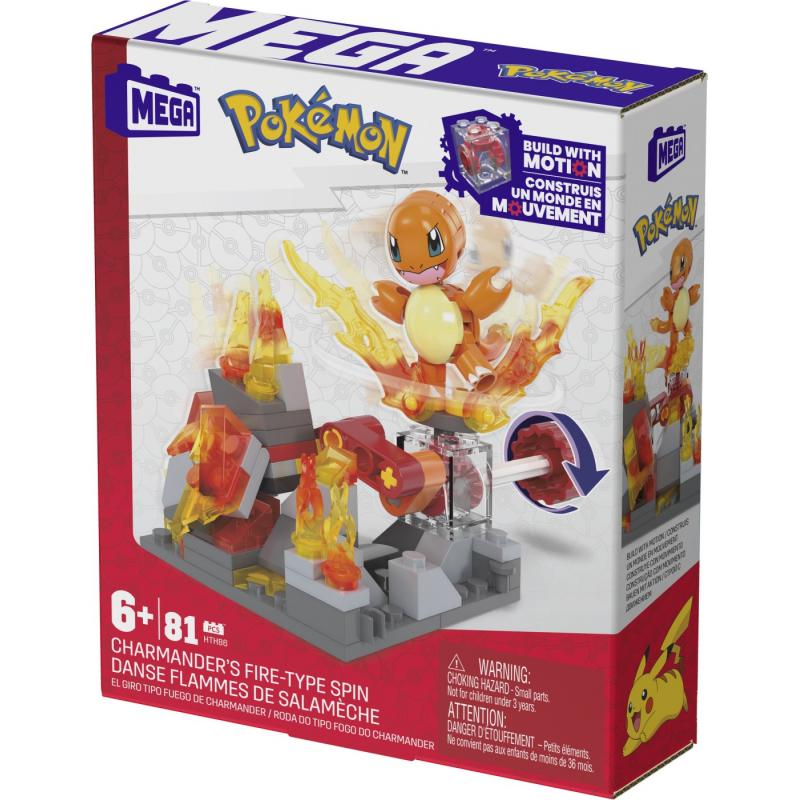 POKEMON MEGA SET DE CONSTRUCTIE ROATA DE FOC A LUI CHARMANDER