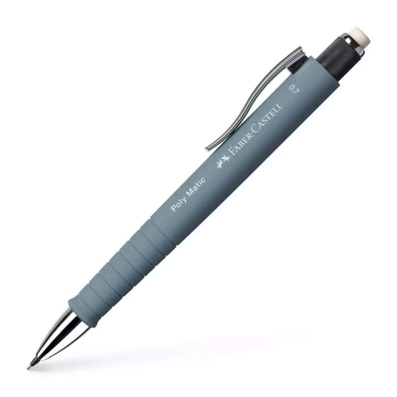 Creion Mecanic Poly Matic Faber-Castell, Mina 0.7 mm, Gri