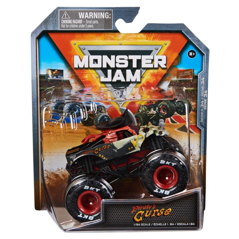 Monster jam masinuta metalica pirate\'s curse scara 1 la 64