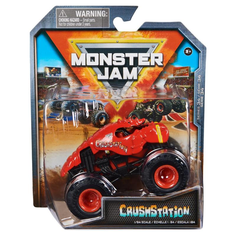 Monster jam masinuta metalica crushstation scara 1 la 64