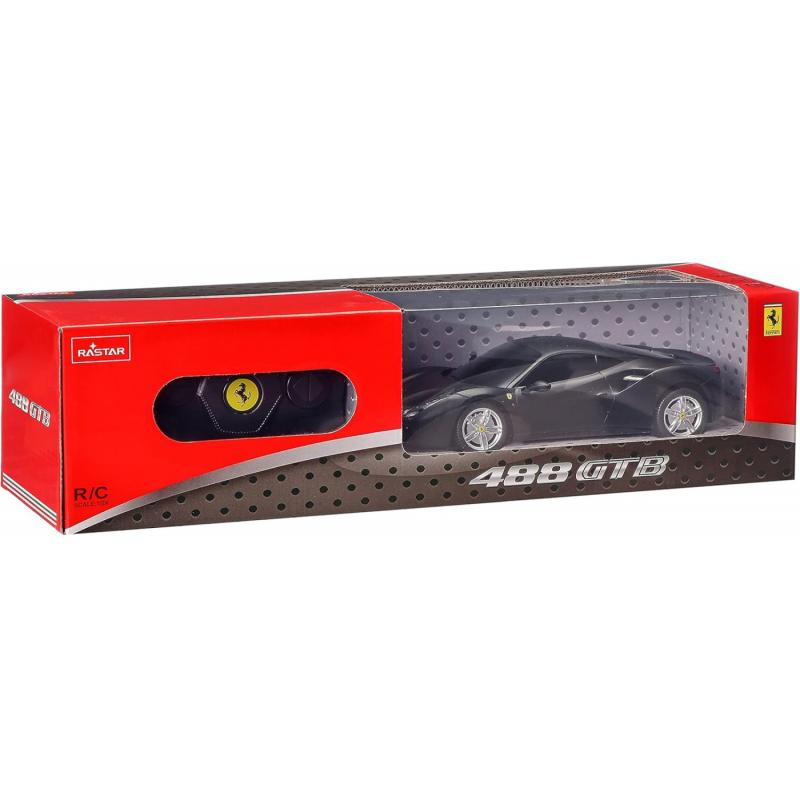 MASINA CU TELECOMANDA FERRARI 488 GTB NEGRU SCARA 1 LA 24