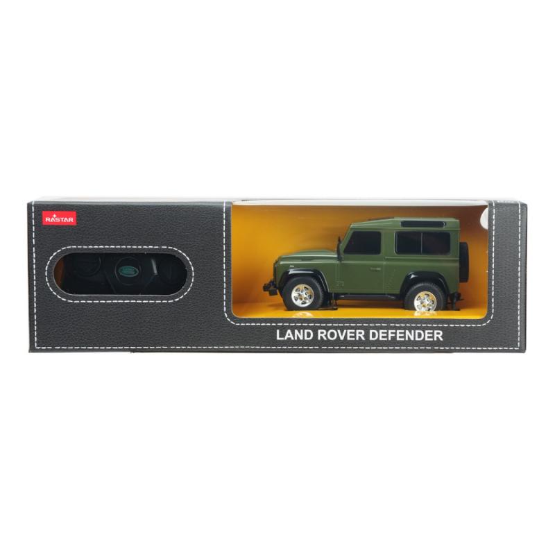 Masina cu telecomanda land rover defender verde cu scara 1 la 24