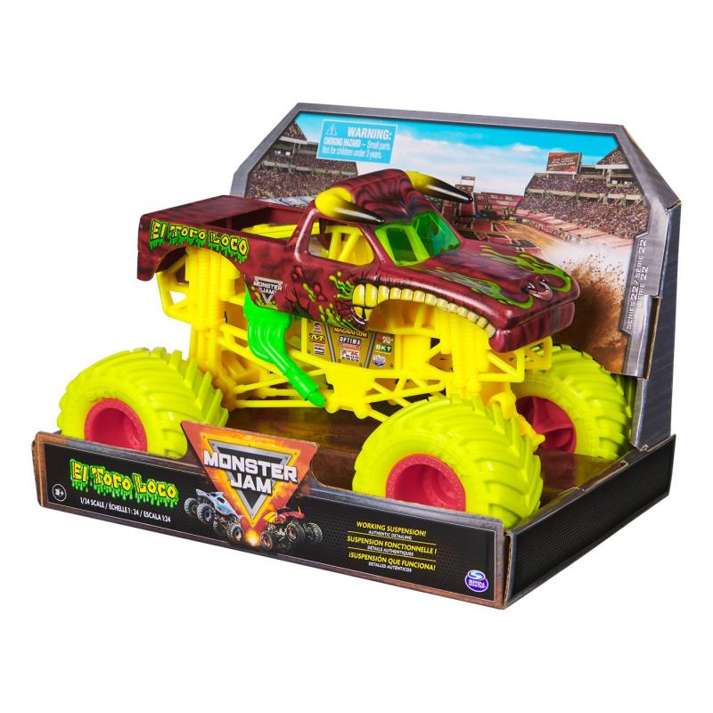 MONSTER JAM MASINUTA METALICA EL TORO LOCO SCARA 1:24