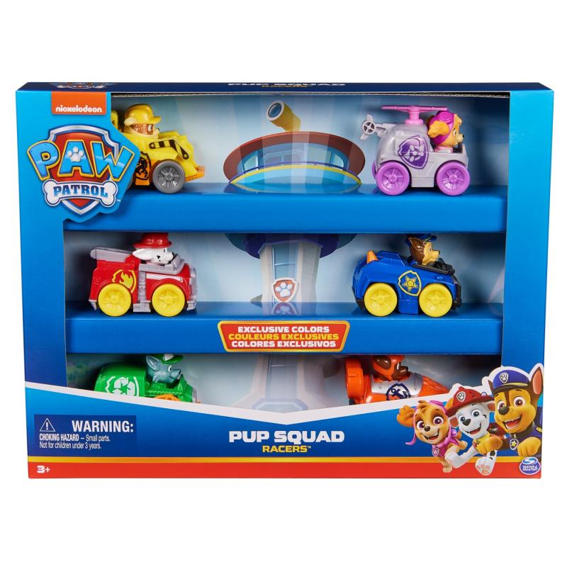 Patrula catelusilor pup squad racers pachet cadou 6 vehicule de baza