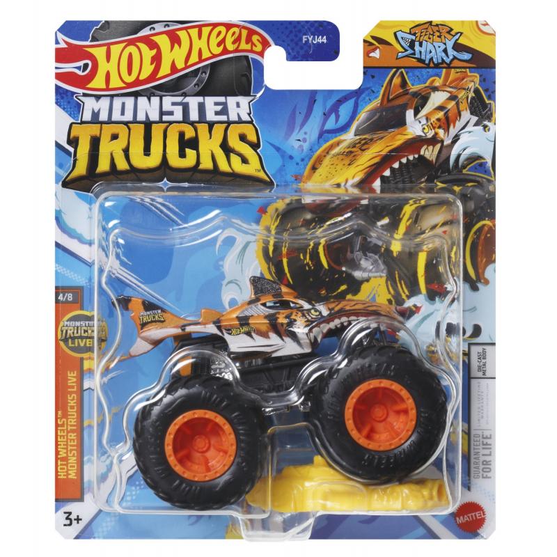 HOT WHEELS MONSTER TRUCK MASINUTA TIGER SHARK SCARA 1:64