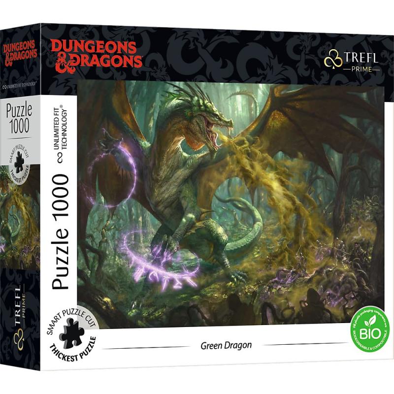 PUZZLE TREFL UFT 1000 DUNGEONS DRAGONS DRAGONUL VERDE