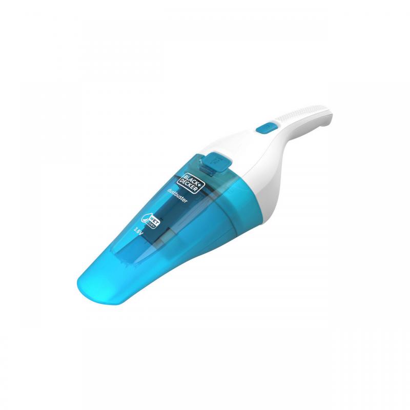 Aspirator de mana Black&Decker, Dustbuster, umed-uscat, cu acumulator Li-Ion, 3.6 V, 1.5 Ah + Accesorii, tip WDC115WA-QW