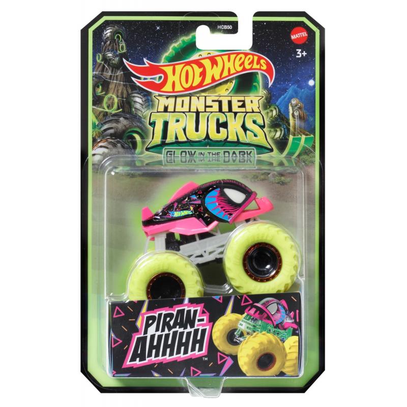 HOT WHEELS MONSTER TRUCK GLOW IN THE DARK MASINUTA PIRAN-AHHHH SCARA 1:64