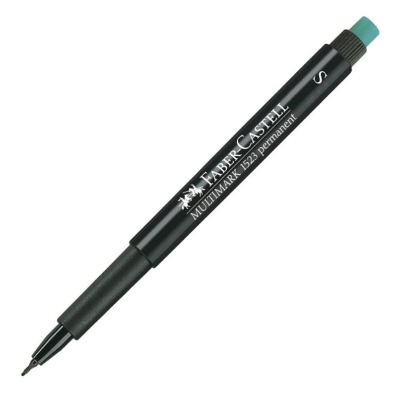 Marker Negru Permanent cu Radiera Faber-Castell Multimark, Varf S