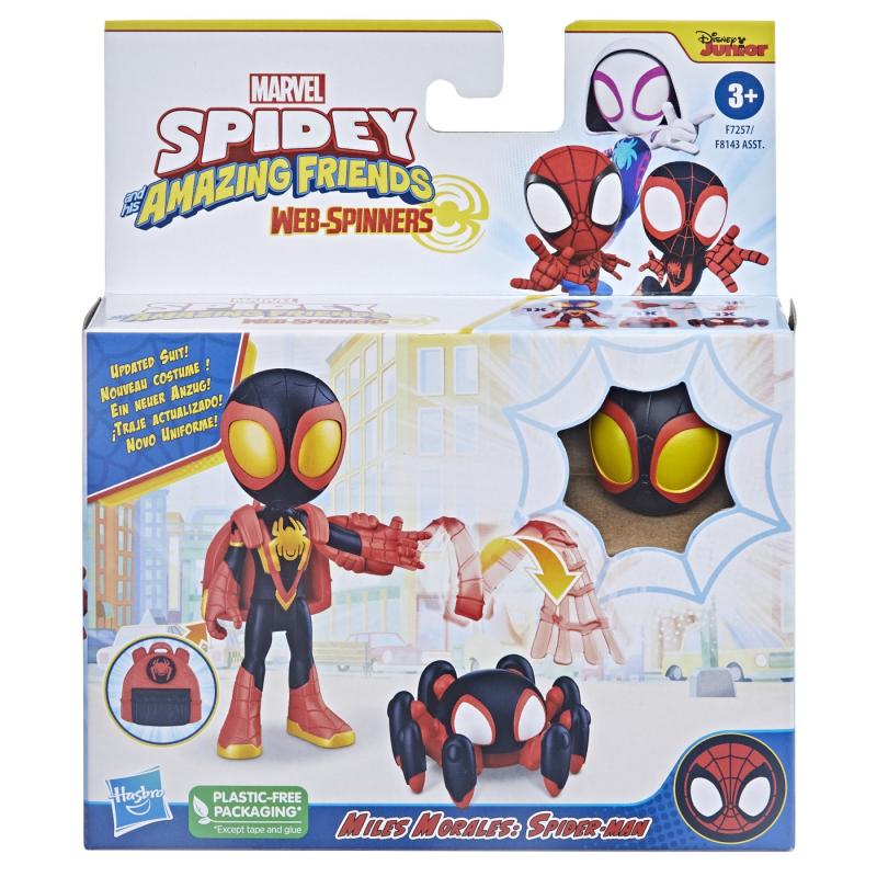 SPIDEY PRIETENII EXTRAORDINARI SET FIGURINA MILES MORALES SPIDER MAN 10CM SI ACCESORII