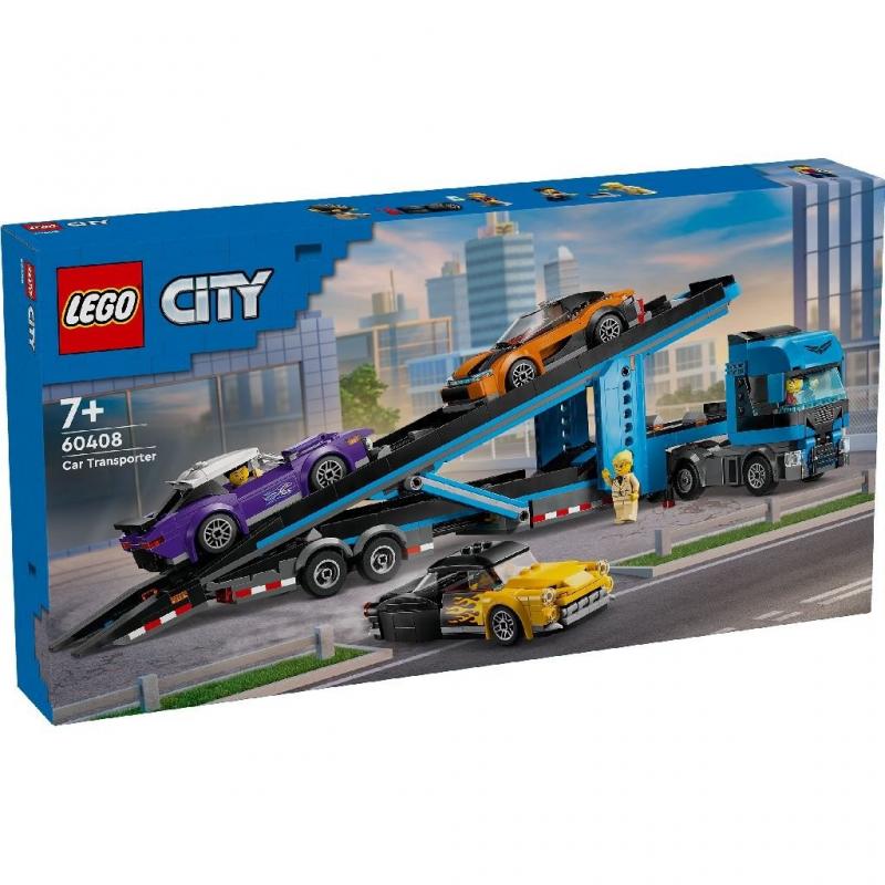 LEGO CITY CAMION TRANSPORTOR DE MASINI SPORT 60408