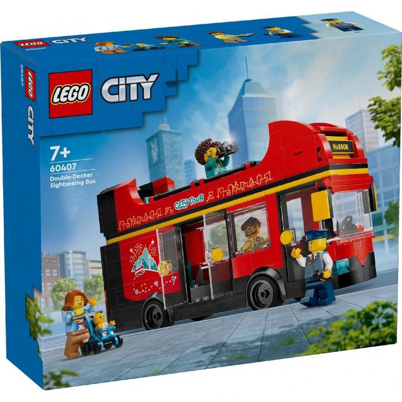 LEGO CITY AUTOBUZ TURISTIC ROSU CU ETAJ 60407