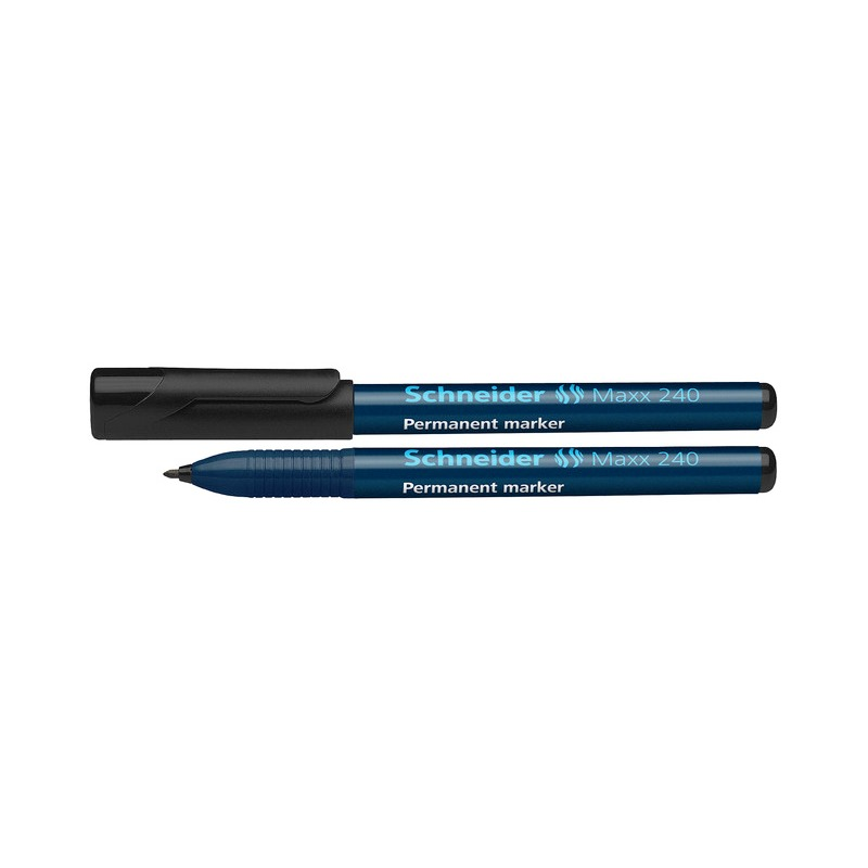 Permanent Marker Schneider Maxx 240, Varf Rotund 1-2mm - Negru