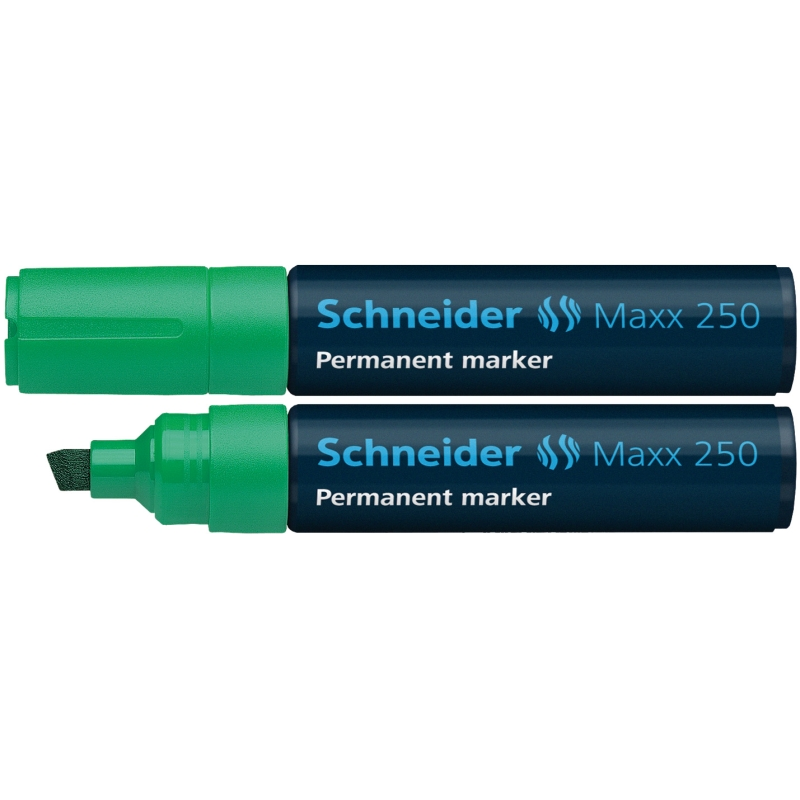 Permanent Marker Schneider Maxx 250, Varf Tesit 2+7mm - Verde