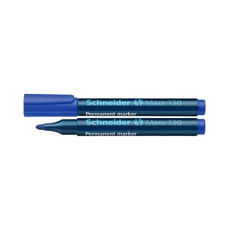 Permanent Marker Schneider Maxx 130, Varf Rotund 1-3mm - Albastru