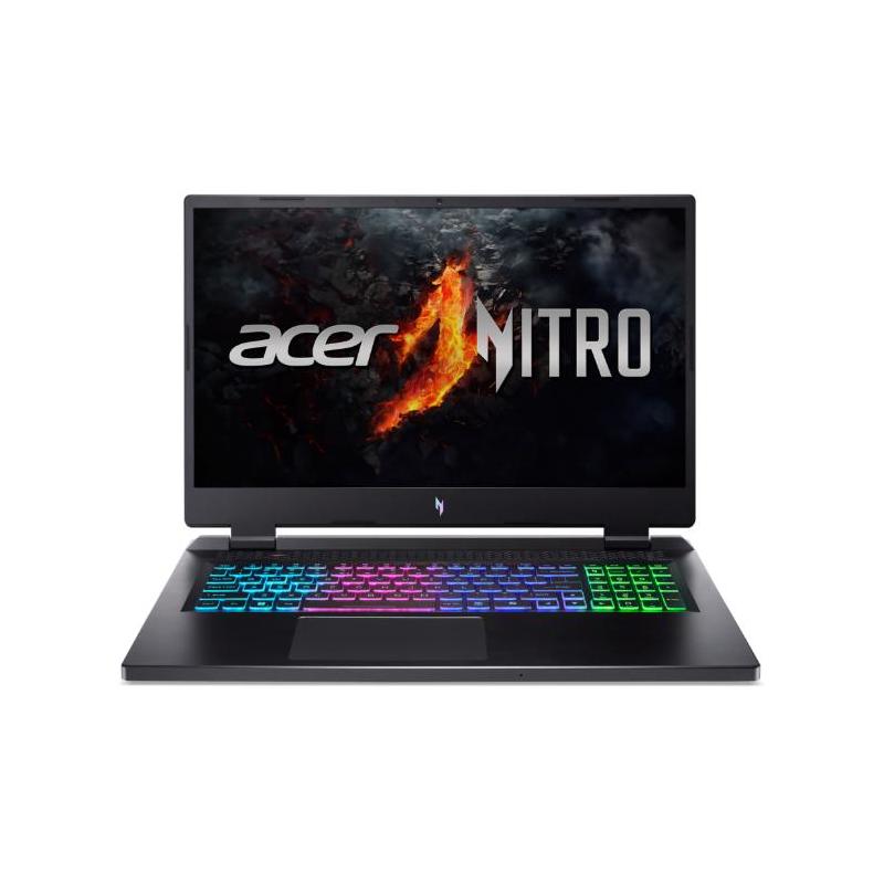 Laptop Gaming Acer Nitro 17 AN17-42, AMD Ryzen 7 8845HS, 17.3inch, RAM 16GB, SSD 512GB, nVidia GeForce RTX 4050 6GB, No OS, Obsidian Black