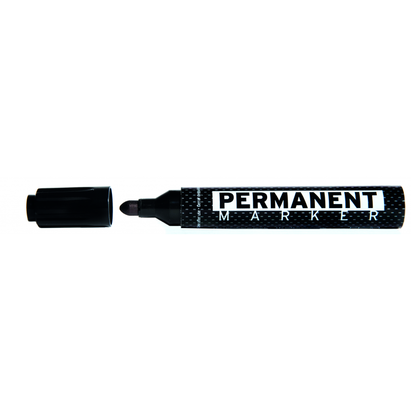 Permanent Marker, Varf Rotund, Corp Plastic, Molin - Negru