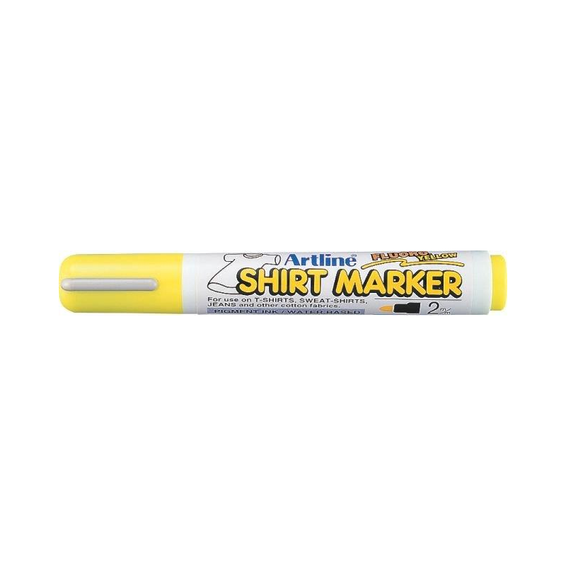 T-shirt Marker Artline, Corp Plastic, Varf Rotund 2.0mm - Galben Fluorescent