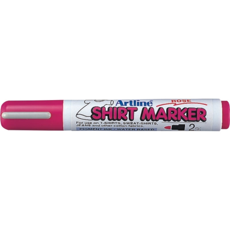 T-shirt Marker Artline, Corp Plastic, Varf Rotund 2.0mm - Roze