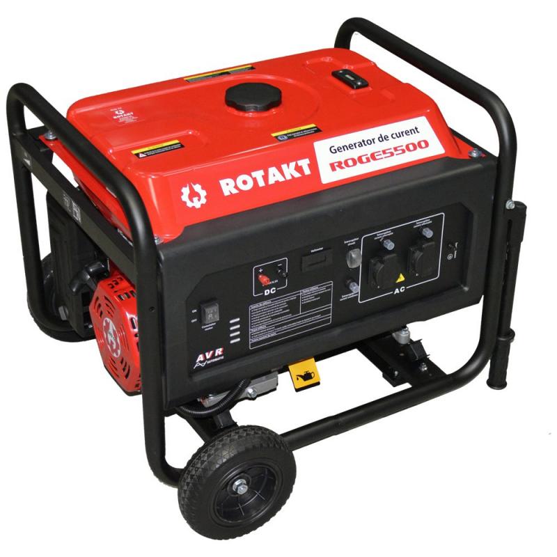 Generator De Curent Rotakt ROGE5500, 5.5 KW, AVR, voltmetru, Ieșire 12V, Autonomie 7 ore