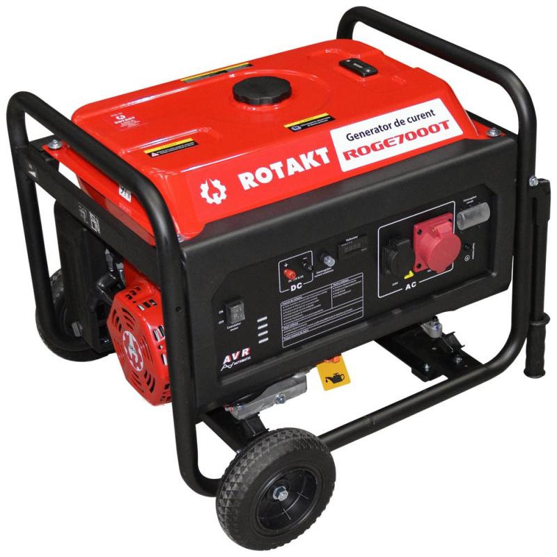 Generator De Curent Pe Benzina Rotakt ROGE7000T 6.8 kW, Trifazic